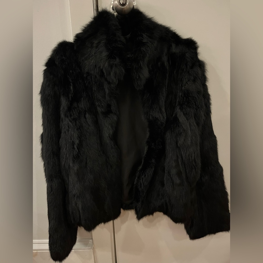 REAL RABBIT STUNNING FUR COAT! NEVER WORN!